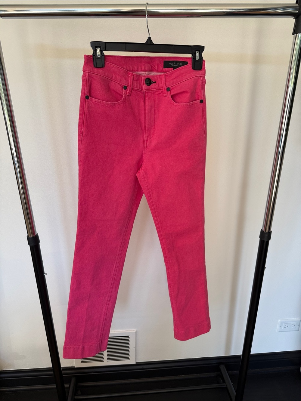 rag & bone Hot Pink Straight Leg Jeans